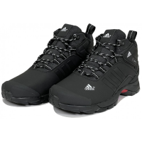 Ботинки Adidas Terrex Climaproof High Black White с мехом